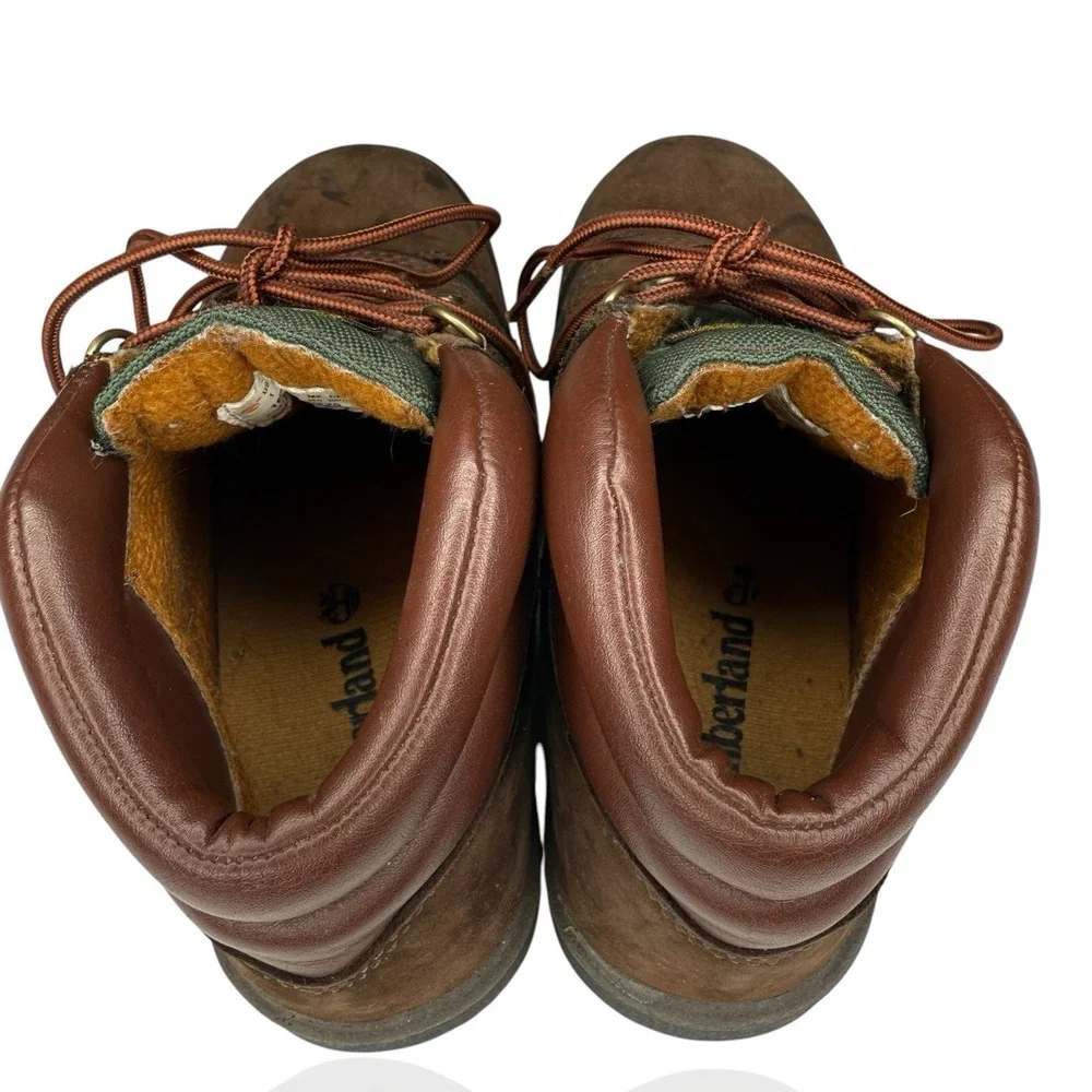 Timberland‎ Youth Boys Size 1 Field Boots Brown Green Beef Broccoli Outerwear